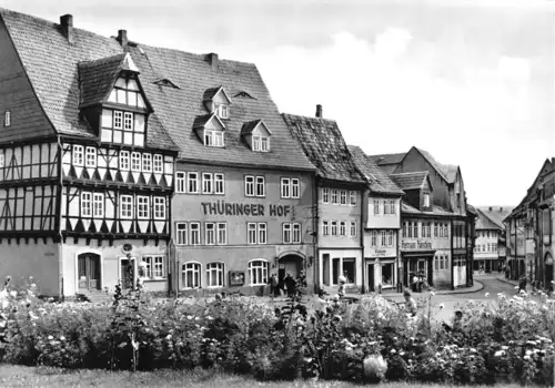 AK, Bad Frankenhausen, Historisches Fachwerkhaus am Anger, 1966
