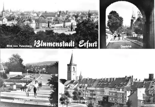 AK, Erfurt, Blumenstadt Erfurt, vier Abb., 1977