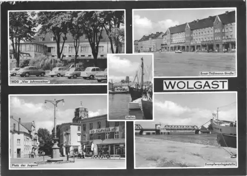 AK, Wolgast, fünf Abb., gestaltet, 1967