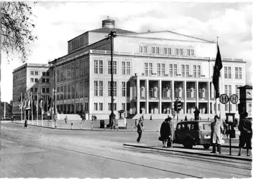 AK, Leipzig, Opernhaus am Karl-Marx-Platz, 1961