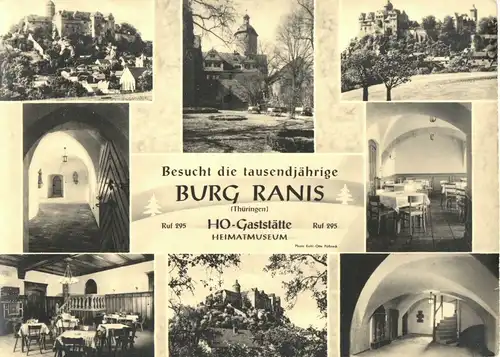 AK, Ranis, Burg Ranis, acht Abb., gestaltet, 1961