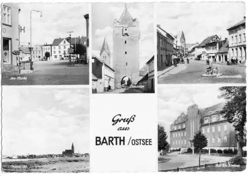 AK, Barth Ostsee, fünf Abb., 1961