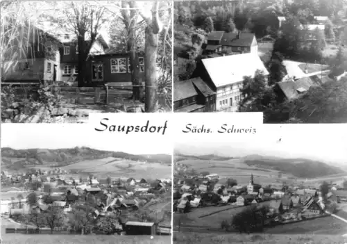 AK, Saupsdorf Sächs. Schweiz, vier Abb., 1971