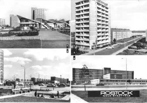 AK, Rostock, vier Abb., Neue Stadtteile, 1973