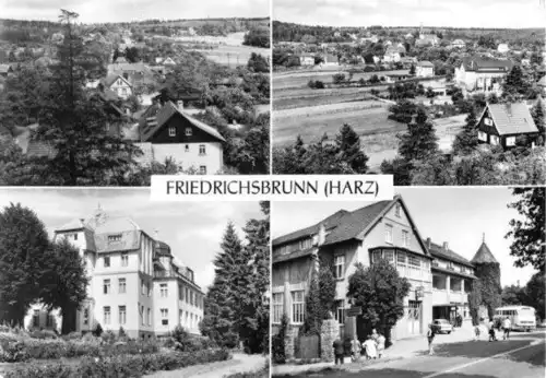 AK, Friedrichsbrunn Harz, vier Abb., 1972