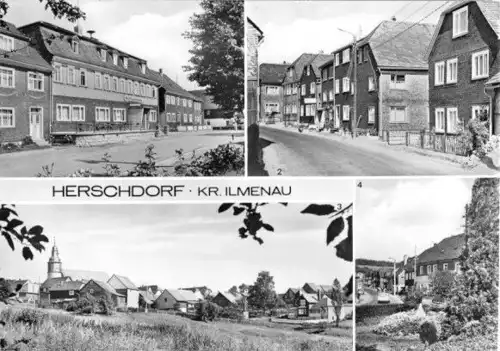 AK, Herschdorf Kreis Ilmenau, vier Abb., 1980