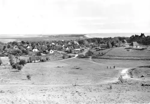 AK, Insel Hiddensee, Kloster, Gesamtansicht, 1988