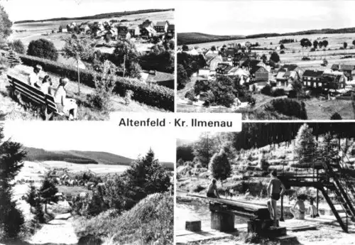 AK, Altenfeld Kr. Ilmenau, vier Abb. u.a. Bad, 1987