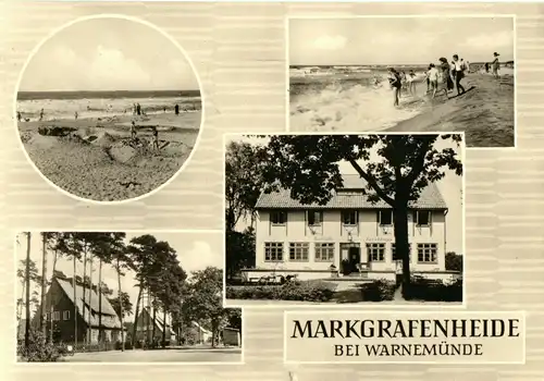 AK, Rostock Markgrafenheide, vier Abb., 1965