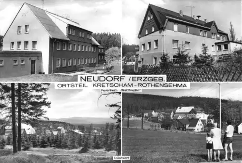 AK, Neudorf Erzgeb. Kr. Annaberg, OT Kretscham-Rothensehma, vier Abb., 1977
