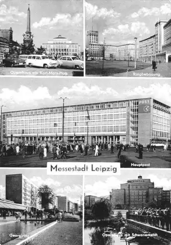 AK, Leipzig, fünf Abb., 1965