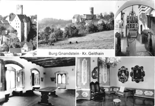 AK, Gnandstein Kr. Geithain, fünf Abb., Burg, 1987