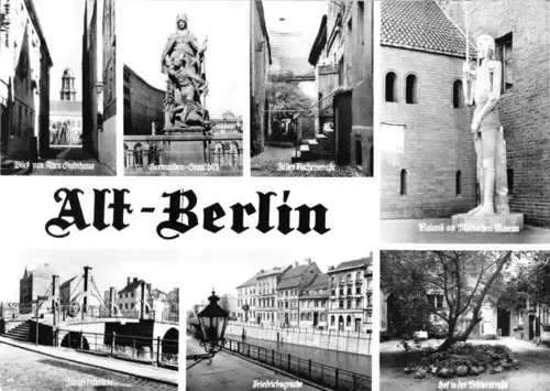 AK, Berlin Mitte, sieben Abb., "Alt-Berlin", 1963