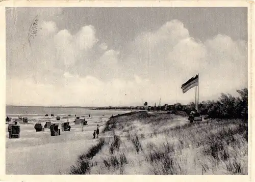 AK, Seebad Heringsdorf, Blick nach Ahlbeck, 1951