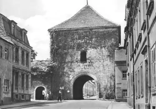 AK, Marienberg Erzgeb., Straßenpartie mit Zschopauer Tor, 1967