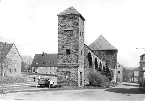 AK, Marienberg Erzgeb., Reste Stadtbefestigung mit Zschopauer Tor, 1981