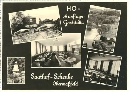 AK, Obermaßfeld Thür., Saathof-Schenke, Echtf., um 1960