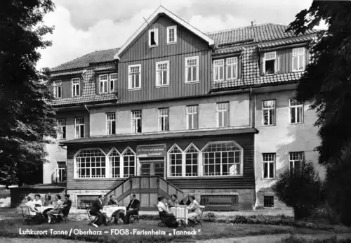 AK, Tanne Oberharz, FDGB-Heim Tanneck, Garten, 1968