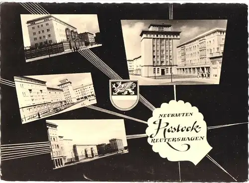 AK, Rostock Reutershagen, vier Abb., 1961