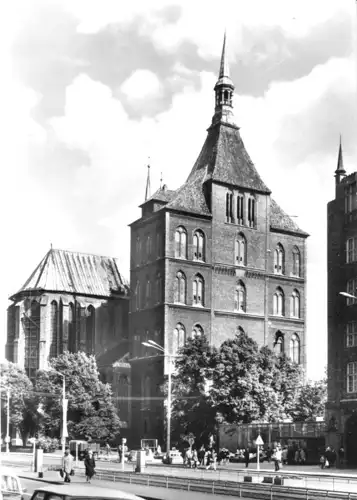 AK, Rostock, Marienkirche, Westseite, 1980