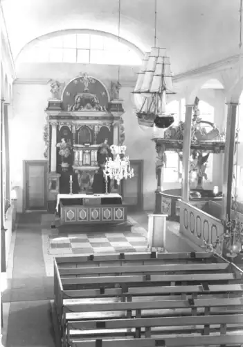 AK, Ostseebad Prerow, Seemannskirche, innen, 1984