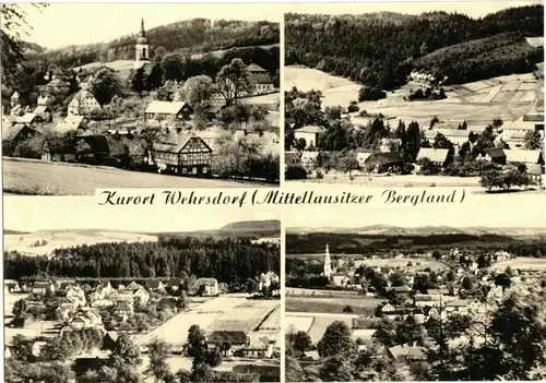 AK, Kurort Wehrsdorf Mittellausitzer Bergland, vier Abb., 1961
