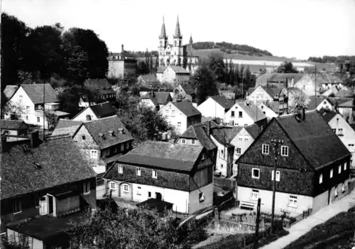 AK, Schirgiswalde Kr. Bautzen, Teilansicht mit Kirche, 1972