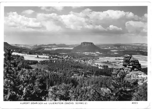 AK, Kurort Gohrisch, Gesamtansicht mit Lilienstein, 1967