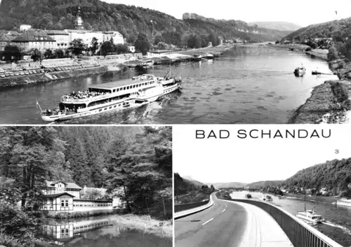 AK, Bad Schandau Sächs. Schweiz, drei Abb.,  1978