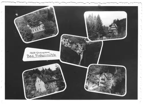 AK, Bad Finkenmühle Post Großbreitenbach Thür. Wald, FDGB-Heime, 1962, Echtfoto