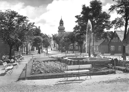 AK, Frauenwald Rennsteig, Platz des Friedens, 1973