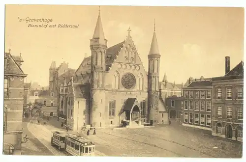 AK, Den Haag, 's-Grevenhage, Binnenhof met Ridderzaal, 1909