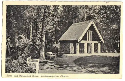 AK, Bad Polzin,  Połczyn-Zdrój, Quellentempel im Kurpark, um 1942