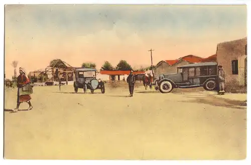 AK, Jericho, Palästina, Straßenpartie mit Autos, um 1925