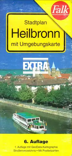 Stadtplan, Falk, Heilbronn mit Umgebungskarte, 1998