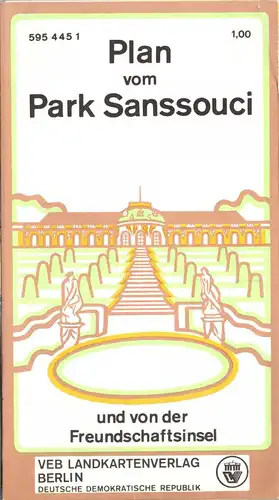 Wanderkarte, Potsdam, Plan vom Park Sanssouci, 1973