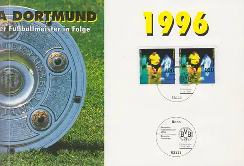 Philatelistischer Erinnerungsblatt, Borussia Dortmund, Deutscher Meister 1995/96