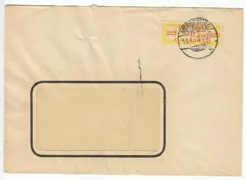 Dienstbrief, Mi.-Nr. DDR Dienst 17, UB F, o Merseburg, 16.4.58