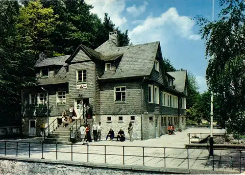 AK, Hohe Fahrt am Edersee, Jugendherberge, um 1970