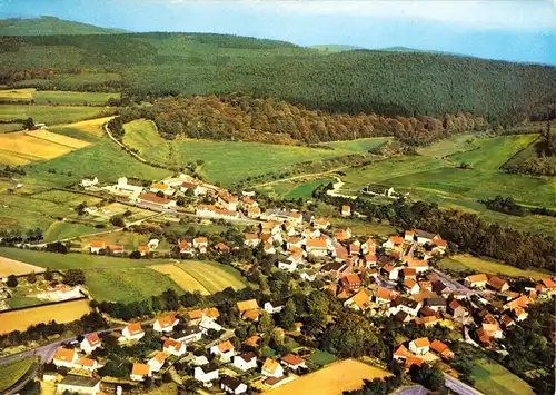 AK, Knüllwald, OT Rengshausen, Luftbildansicht, 1974
