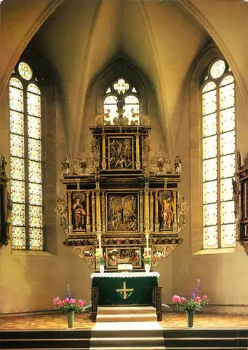 AK, Hornburg, Ev. luth. Kirche Beatae Mariae Virginis, innen, Altar, um 1980