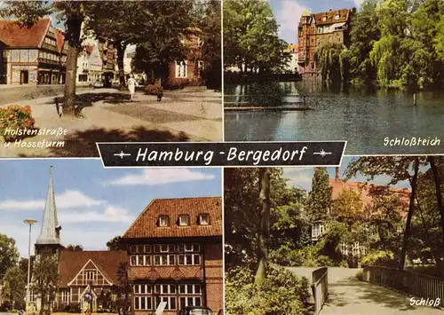 AK, Hamburg Bergedorf, vier Abb., um 1976