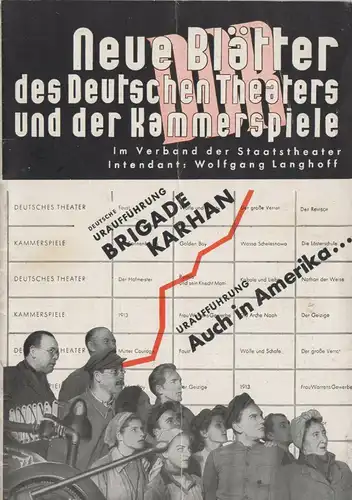 Neue Blätter des Deutsches Theaters und der Kammerspiele, Heft 3, 1950/51