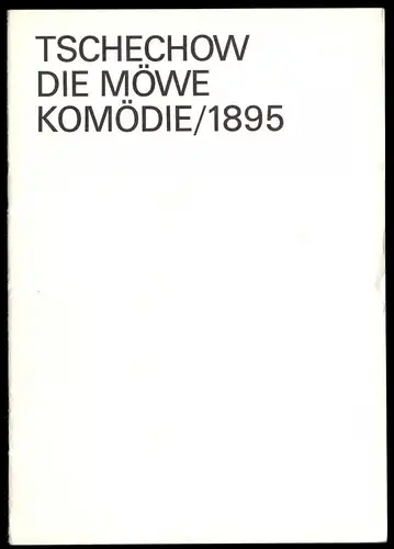 Theaterprogramm, Deutsches Theater Berlin, Anton Tschechow, Die Möwe, 1983