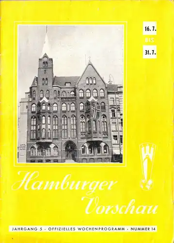 Hamburger Vorschau, 16.7. - 31.7.1955 - Offizielles Wochenprogramm