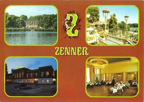 AK, Berlin Treptow, Restaurant Zenner, vier Abb., gestaltet, 1988