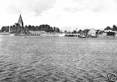 AK, Insel Poel, Kirchdorf, Hafen und Wehrkirche, 1975