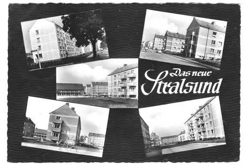 AK, Stralsund, fünf Abb., Neubaugebiete, 1963