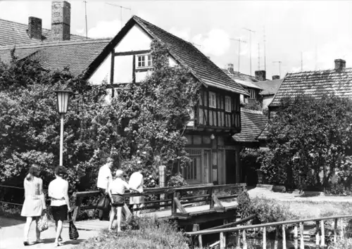 AK, Lychen, Strandpromenade am Oberpfuhlsee, 1971