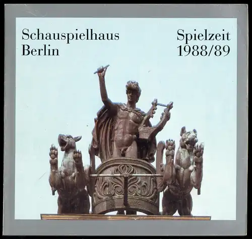 Schauspielhaus Berlin, Informationen zum Haus und Plan Konzertsaison 1988/89